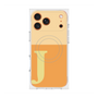 プレミアムスクエアケース with MagSafe［ オリジナル - initial two tone - J orange ］
