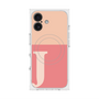 プレミアムスクエアケース with MagSafe［ オリジナル - initial two tone - J pink ］