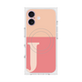 プレミアムスクエアケース with MagSafe［ オリジナル - initial two tone - J pink ］