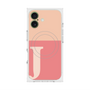 プレミアムスクエアケース with MagSafe［ オリジナル - initial two tone - J pink ］