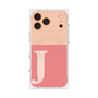 プレミアムスクエアケース with MagSafe［ オリジナル - initial two tone - J pink ］