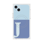 プレミアムスクエアケース with MagSafe［ オリジナル - initial two tone - J blue ］