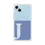 プレミアムスクエアケース with MagSafe［ オリジナル - initial two tone - J blue ］