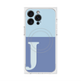プレミアムスクエアケース with MagSafe［ オリジナル - initial two tone - J blue ］