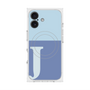 プレミアムスクエアケース with MagSafe［ オリジナル - initial two tone - J blue ］
