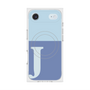 プレミアムスクエアケース with MagSafe［ オリジナル - initial two tone - J blue ］
