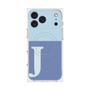 プレミアムスクエアケース with MagSafe［ オリジナル - initial two tone - J blue ］