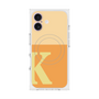 プレミアムスクエアケース with MagSafe［ オリジナル - initial two tone - K orange ］