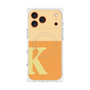 プレミアムスクエアケース with MagSafe［ オリジナル - initial two tone - K orange ］