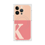 プレミアムスクエアケース with MagSafe［ オリジナル - initial two tone - K pink ］