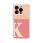 プレミアムスクエアケース with MagSafe［ オリジナル - initial two tone - K pink ］