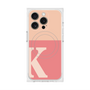 プレミアムスクエアケース with MagSafe［ オリジナル - initial two tone - K pink ］