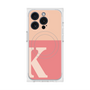 プレミアムスクエアケース with MagSafe［ オリジナル - initial two tone - K pink ］