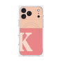 プレミアムスクエアケース with MagSafe［ オリジナル - initial two tone - K pink ］