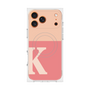 プレミアムスクエアケース with MagSafe［ オリジナル - initial two tone - K pink ］