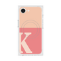 プレミアムスクエアケース with MagSafe［ オリジナル - initial two tone - K pink ］