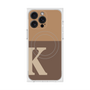 プレミアムスクエアケース with MagSafe［ オリジナル - initial two tone - K brown ］