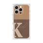 プレミアムスクエアケース with MagSafe［ オリジナル - initial two tone - K brown ］
