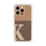 プレミアムスクエアケース with MagSafe［ オリジナル - initial two tone - K brown ］