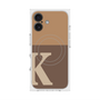 プレミアムスクエアケース with MagSafe［ オリジナル - initial two tone - K brown ］