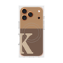 プレミアムスクエアケース with MagSafe［ オリジナル - initial two tone - K brown ］
