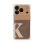 プレミアムスクエアケース with MagSafe［ オリジナル - initial two tone - K brown ］