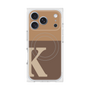 プレミアムスクエアケース with MagSafe［ オリジナル - initial two tone - K brown ］