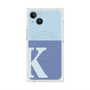 プレミアムスクエアケース with MagSafe［ オリジナル - initial two tone - K blue ］