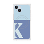 プレミアムスクエアケース with MagSafe［ オリジナル - initial two tone - K blue ］