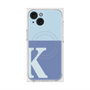 プレミアムスクエアケース with MagSafe［ オリジナル - initial two tone - K blue ］