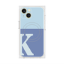 プレミアムスクエアケース with MagSafe［ オリジナル - initial two tone - K blue ］