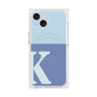 プレミアムスクエアケース with MagSafe［ オリジナル - initial two tone - K blue ］