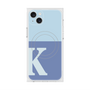 プレミアムスクエアケース with MagSafe［ オリジナル - initial two tone - K blue ］