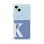 プレミアムスクエアケース with MagSafe［ オリジナル - initial two tone - K blue ］
