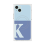 プレミアムスクエアケース with MagSafe［ オリジナル - initial two tone - K blue ］