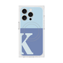 プレミアムスクエアケース with MagSafe［ オリジナル - initial two tone - K blue ］