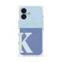 プレミアムスクエアケース with MagSafe［ オリジナル - initial two tone - K blue ］