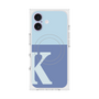 プレミアムスクエアケース with MagSafe［ オリジナル - initial two tone - K blue ］