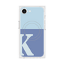 プレミアムスクエアケース with MagSafe［ オリジナル - initial two tone - K blue ］
