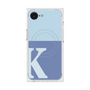 プレミアムスクエアケース with MagSafe［ オリジナル - initial two tone - K blue ］