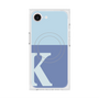 プレミアムスクエアケース with MagSafe［ オリジナル - initial two tone - K blue ］