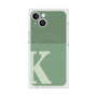 プレミアムスクエアケース with MagSafe［ オリジナル - initial two tone - K green ］