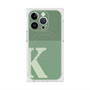 プレミアムスクエアケース with MagSafe［ オリジナル - initial two tone - K green ］