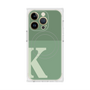 プレミアムスクエアケース with MagSafe［ オリジナル - initial two tone - K green ］