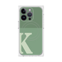 プレミアムスクエアケース with MagSafe［ オリジナル - initial two tone - K green ］