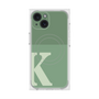 プレミアムスクエアケース with MagSafe［ オリジナル - initial two tone - K green ］