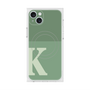プレミアムスクエアケース with MagSafe［ オリジナル - initial two tone - K green ］