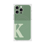 プレミアムスクエアケース with MagSafe［ オリジナル - initial two tone - K green ］