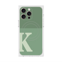 プレミアムスクエアケース with MagSafe［ オリジナル - initial two tone - K green ］