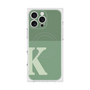 プレミアムスクエアケース with MagSafe［ オリジナル - initial two tone - K green ］